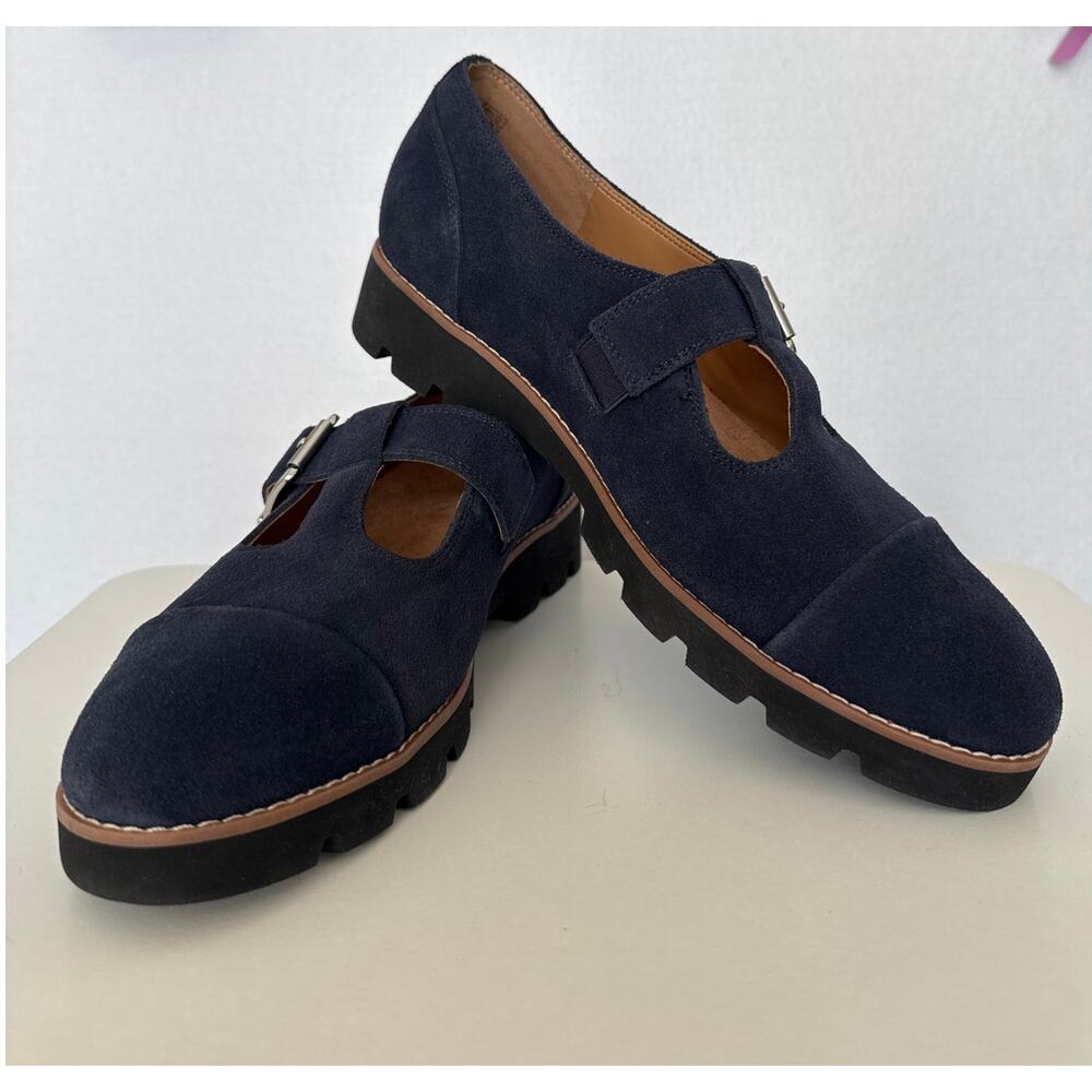 Vionic Cameron Navy Suede Mary Jane Loafers 2024 Size 9 - Picture 3 of 16